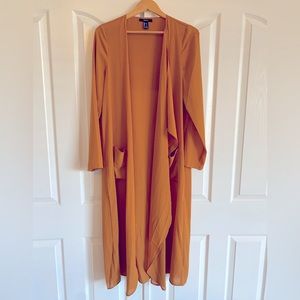 NWOT Forever 21 long orange thin shawl. Size Large